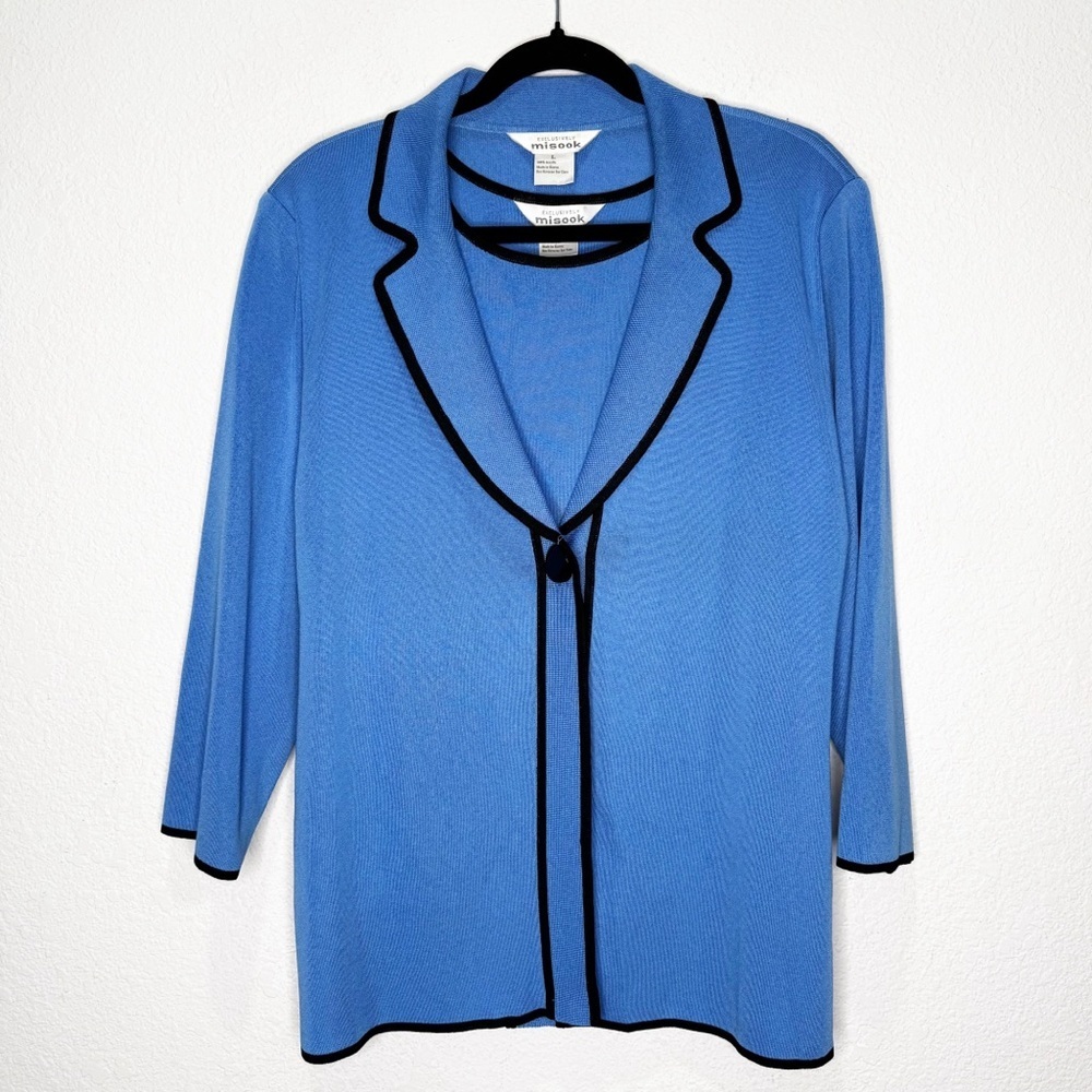 Misook Twin- Set Matching Cardigan Sweater Large